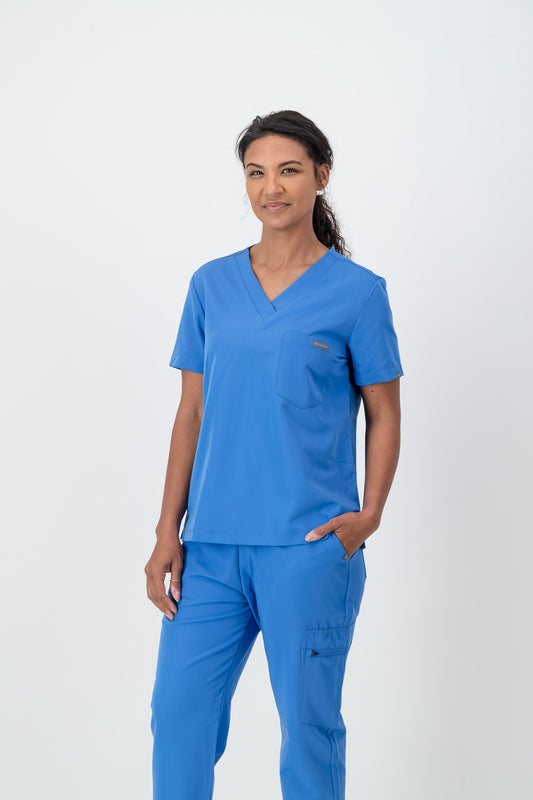 The Penny Women's Scrub Top - Cool Marine